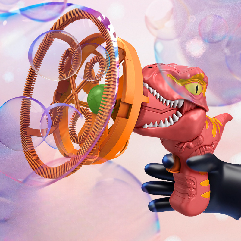 Pistola de Burbujas Dino para Niños