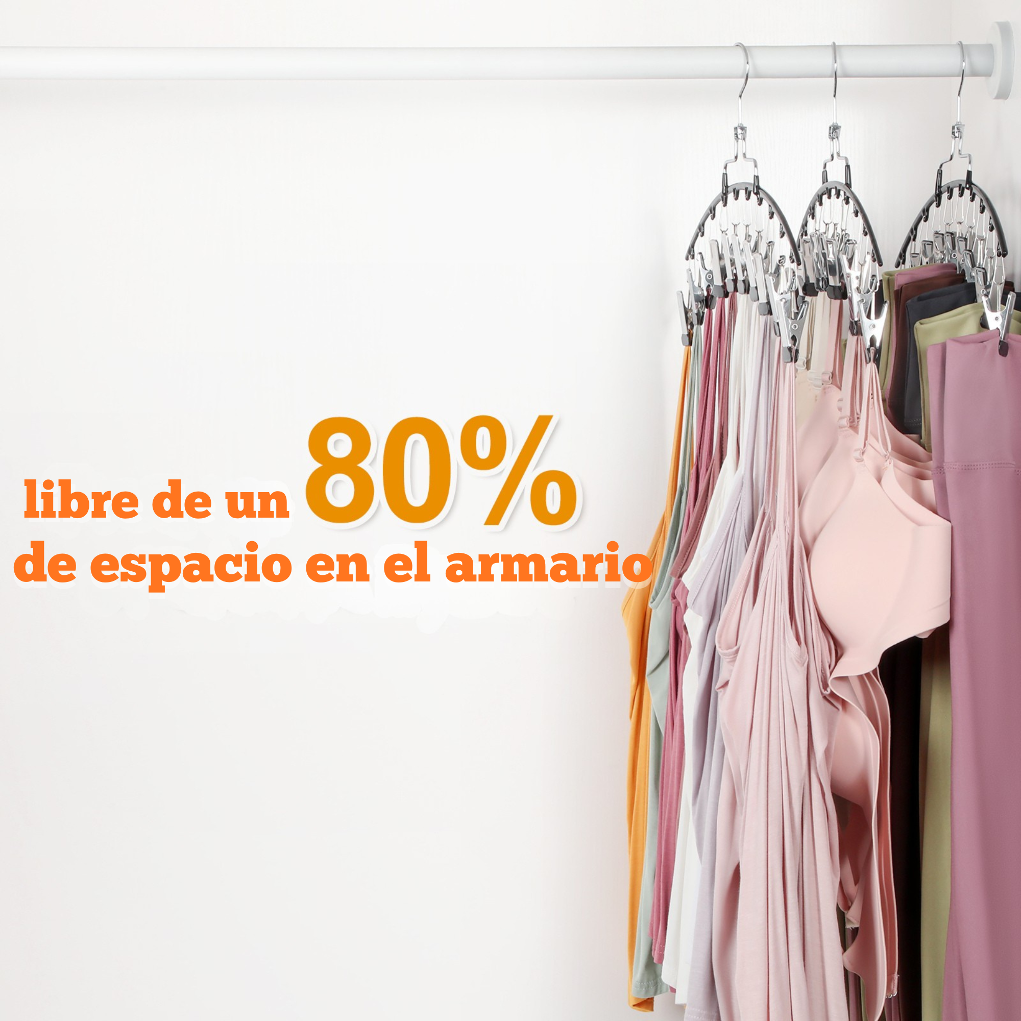 Colgador con 10 Clips👕 (Pack de 3 unidades)