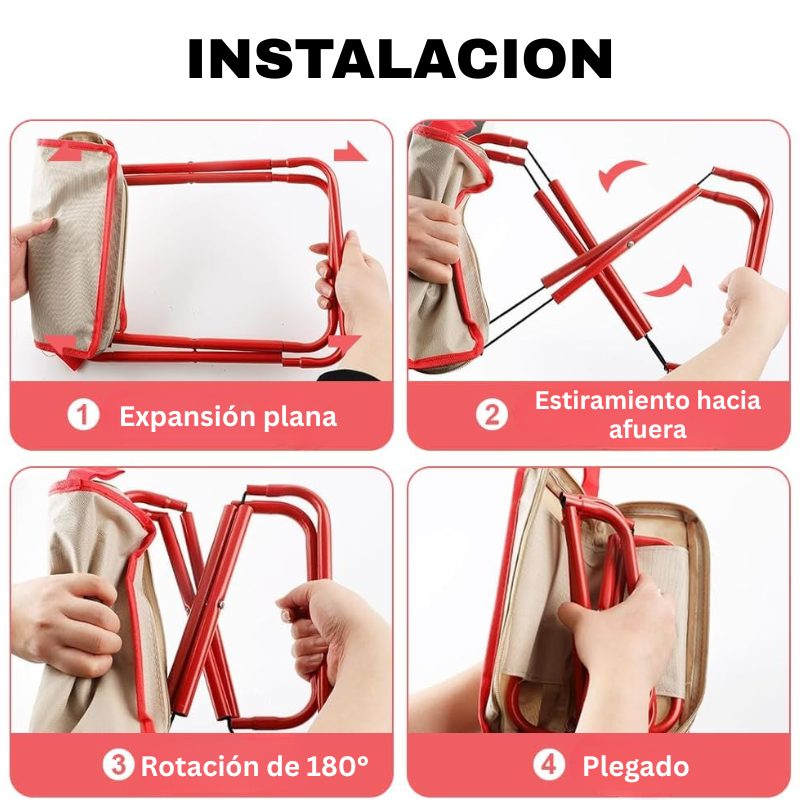 Asiento Plegable Portátil y Multifuncional