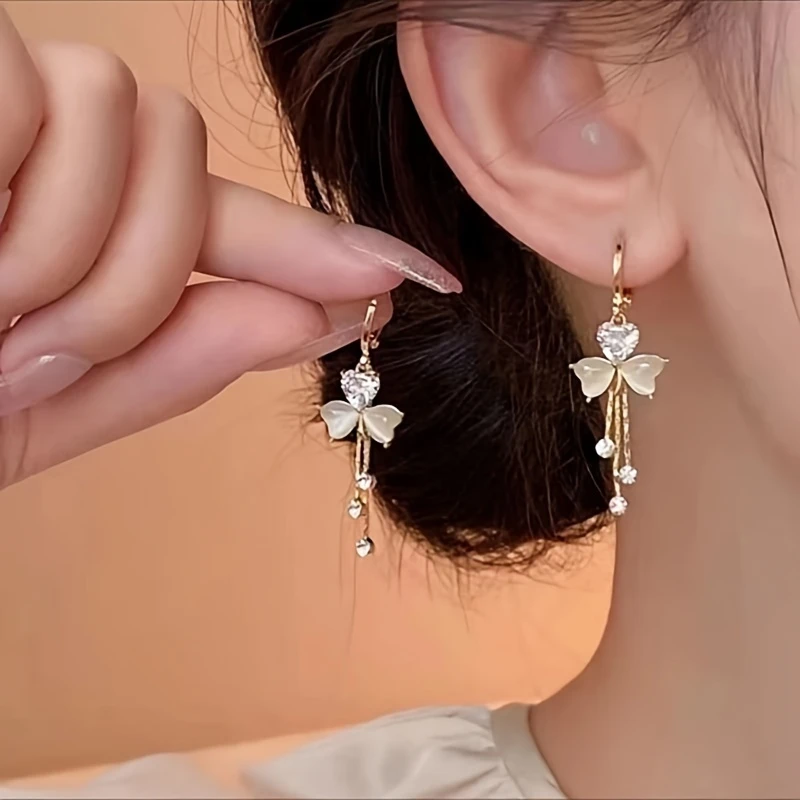 Pendientes Colgantes Trébol de Corazón