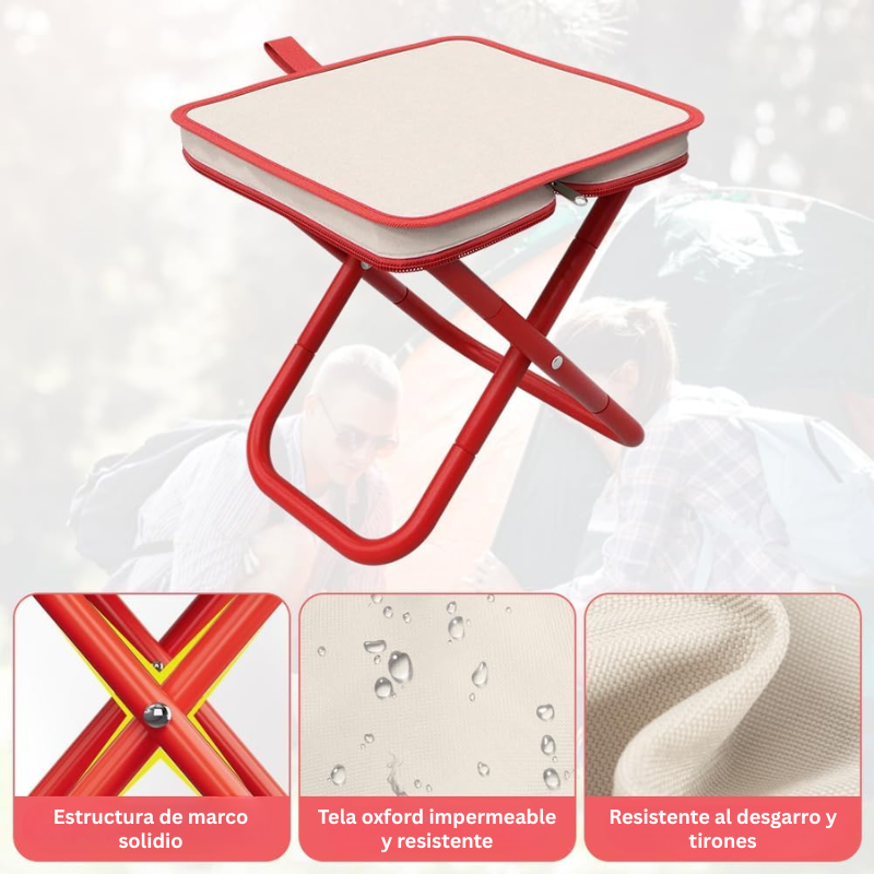 Asiento Plegable Portátil y Multifuncional