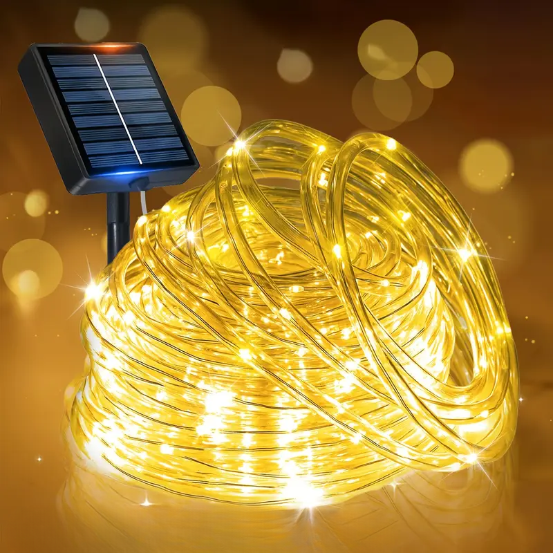 Luces LED Navideñas con Panel Solar