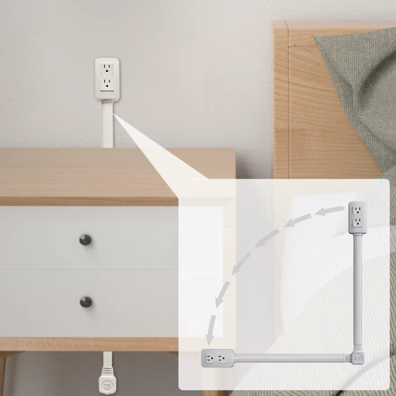 Tomacorriente Extensible y Giratorio 360°