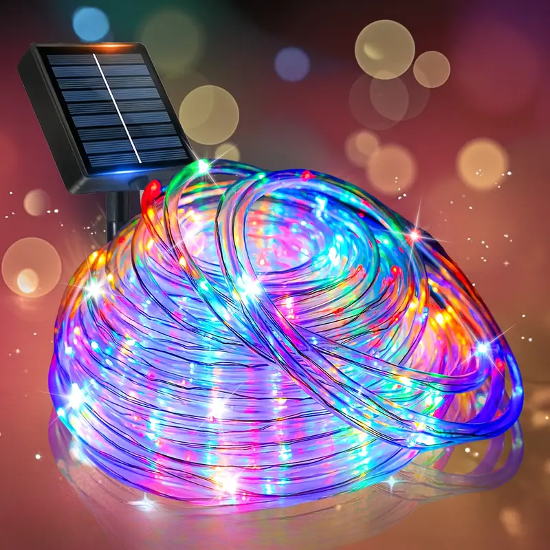 Luces LED Navideñas con Panel Solar