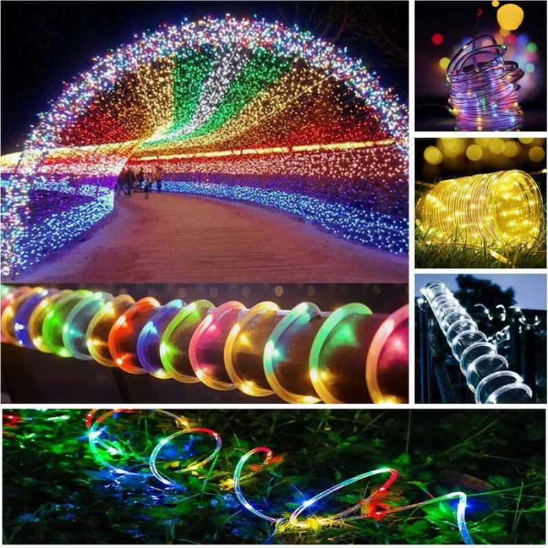 Luces LED Navideñas con Panel Solar