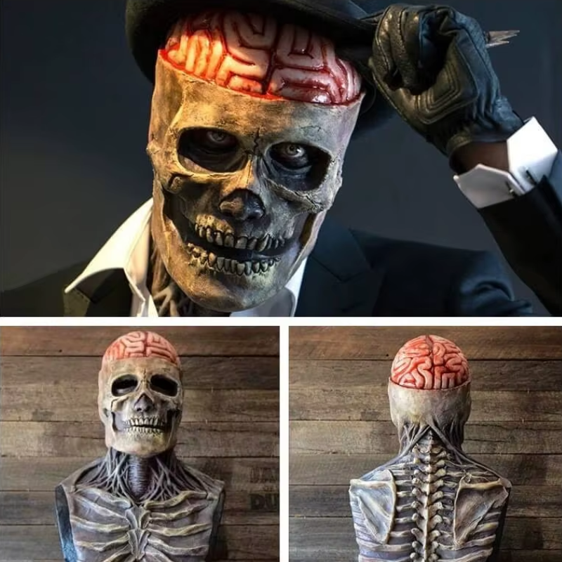 Máscara de Esqueleto de Cabeza Completa (No incluye sombrero)