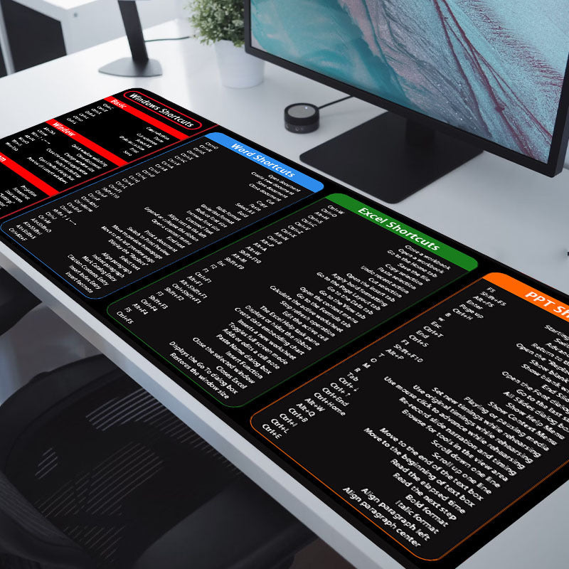 Alfombrilla de Escritorio con Atajos de Teclado