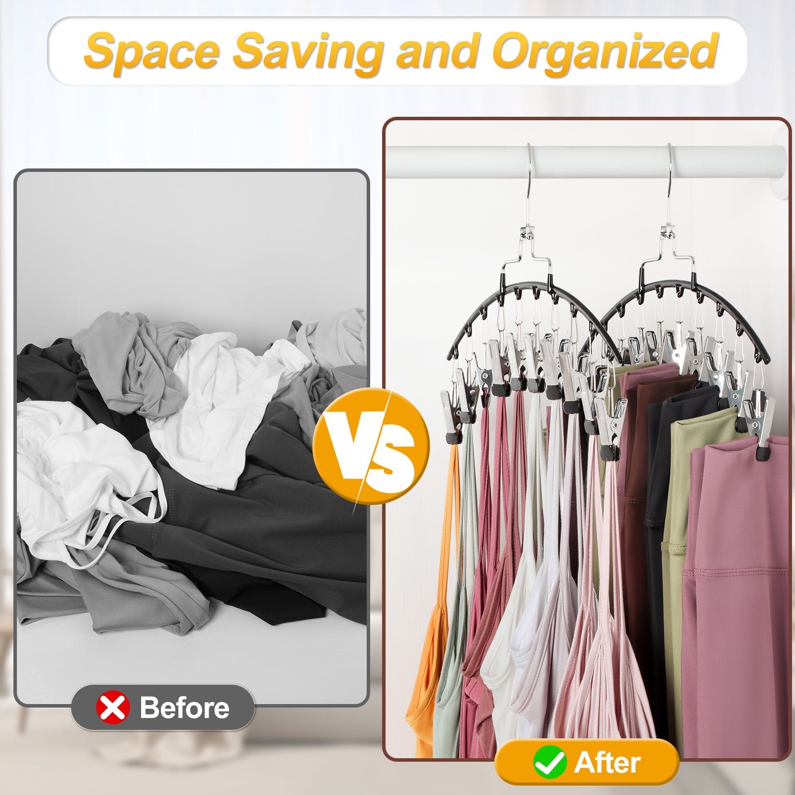 Colgador con 10 Clips👕 (Pack de 3 unidades)